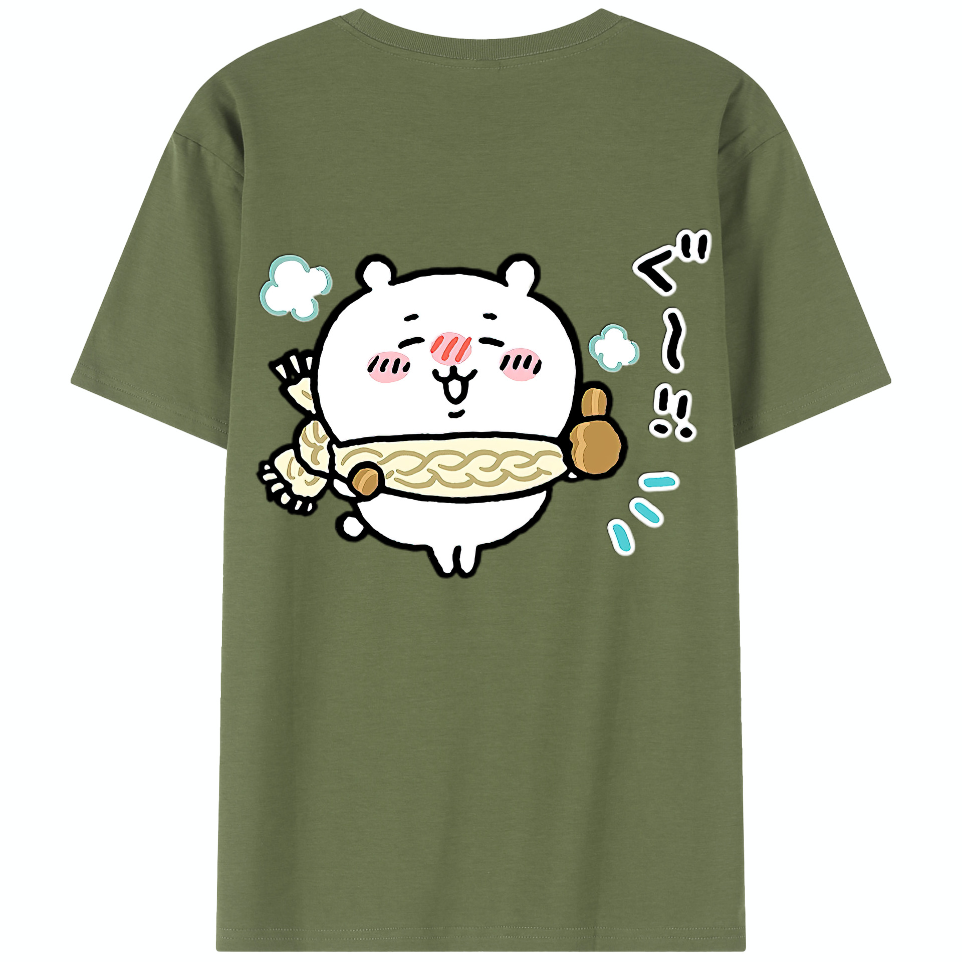 （画像用） ちいかわ ちいかわ Chii-kawa chiikawa 綿100％半袖Tシャツ（背面プリント）